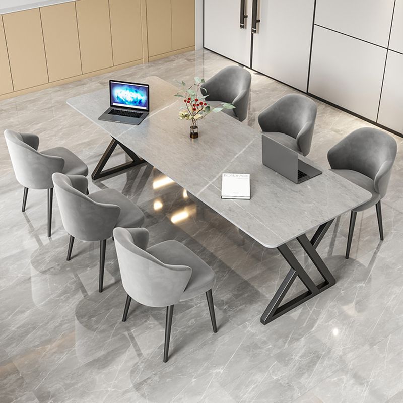 Rectangle Stone Office Desk Modern Style Grey Writing Desk for Office Clearhalo 'furn' 'furn_office_desk' 'Furniture' 'Office Desks' 'Office Furniture' 'office_desk' 1200x1200_cf7b9666-2bae-4bda-914c-2c1a3e65dc43