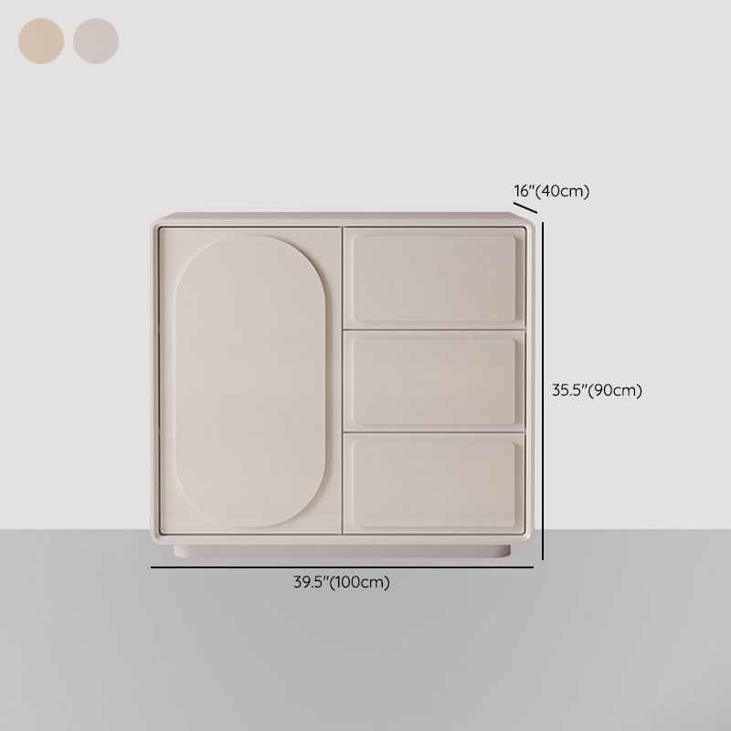 Contemporary Sideboard Cabinet Faux Wood Sideboard Table with Doors for Dining Room Clearhalo 'buffet_sideboard' 'Buffets & Sideboards' 'furn' 'furn_buffet_sideboard' 'Furniture' 'Kitchen & Dining Furniture' 1200x1200_cf7be879-fea3-4432-9349-99f7f37e4407