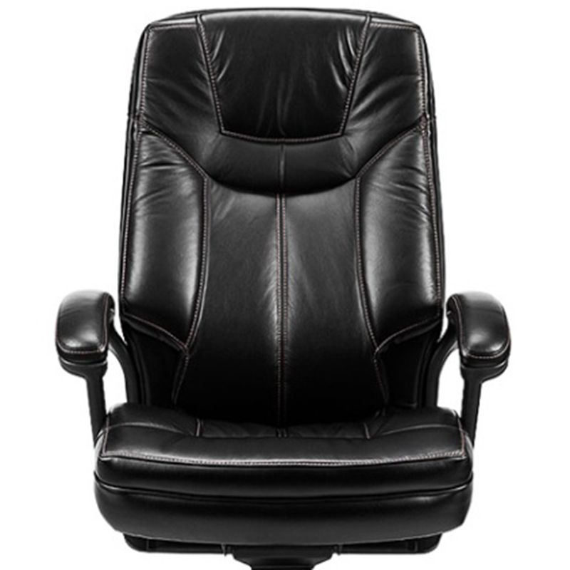 Fauteuil contemporain à bras rembourrés, mécanisme d'inclinaison, chaise de bureau noire