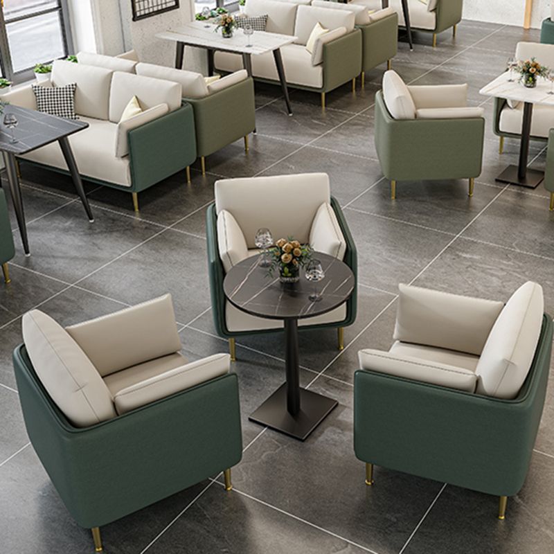 Contemporary Fabric Cushions Sofa 33.46"High Pillow Top Arm Sofa for Restaurant Clearhalo 'furn' 'furn_sofas' 'Furniture' 'furniture_sofas' 'kitchen' 'kitchen_sofas' 'Living Room Furniture' 'Sofa' 'sofas' 1200x1200_cf7d0033-6e14-4dc4-af8c-ddbfa409da40