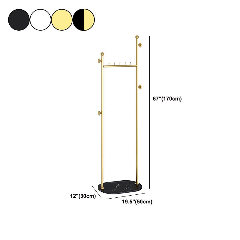 Modern Metal Hall Stand Hanging Rail Storage Shelving and Hooks Entryway Kit