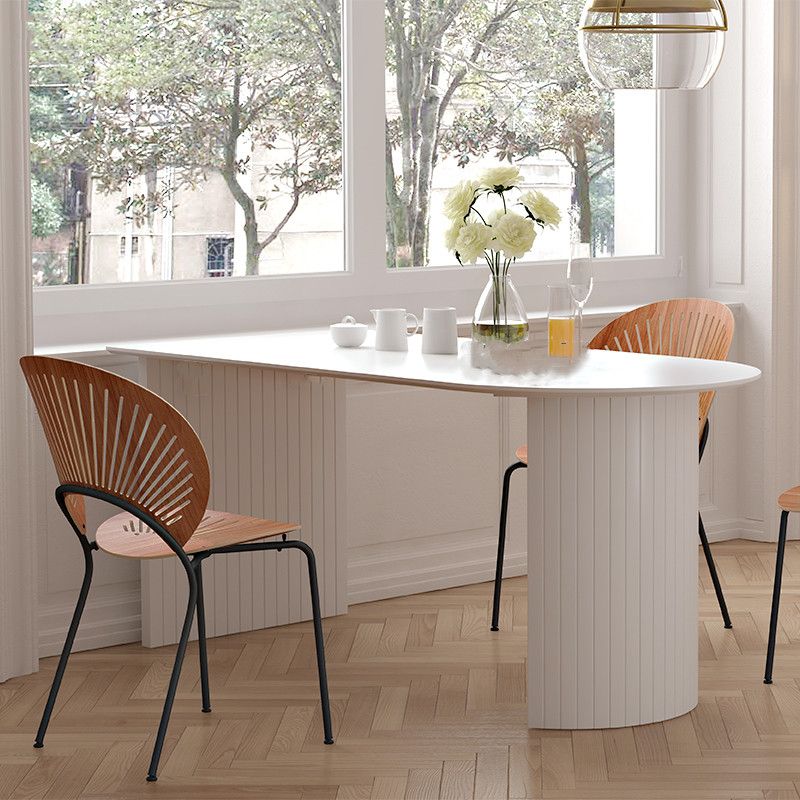 Solid Wood Modern Free Form Dining Table Pine Wood Top Table with Double Pedestal Base Clearhalo ' dining_table' 'Dining Tables & Seating' 'Dining Tables' 'furn' 'furn_dining_table' 'Furniture' 'furniture_dining_table' 'Kitchen & Dining Furniture' 'kitchen&dining_furn' 'kitchen' 'kitchen_dining_table' 1200x1200_cf80b8ab-31c4-4967-b76a-7fe33e1d4245