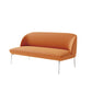 30.3" H Contemporary 2-seater Leather Armless Loveseat for Living Room