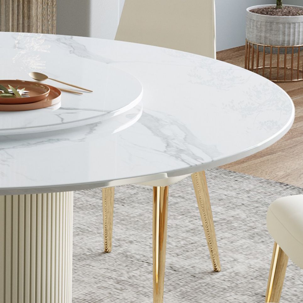 Moderne ronde eettafel massief houten voetstuk eettafel voor eetkamer