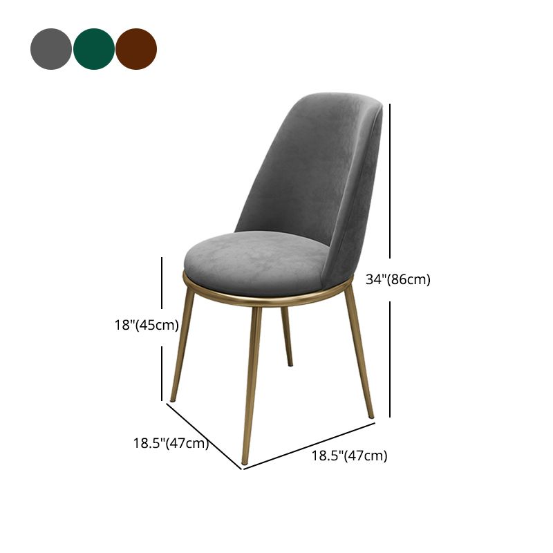 Glam Style Dining Room Chair Upholstered Dining Chair for Indoor Clearhalo 'Dining Chairs' 'Dining Tables & Seating' 'dining_chair' 'furn' 'furn_dining_chair' 'Furniture' 'furniture_dining_chair' 'Kitchen & Dining Furniture' 1200x1200_cf8213f4-ce4d-4539-bdc4-33225fc96f7e