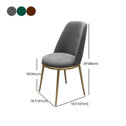 Glam Style Dining Room Chair Upholstered Dining Chair for Indoor Clearhalo 'Dining Chairs' 'Dining Tables & Seating' 'dining_chair' 'furn' 'furn_dining_chair' 'Furniture' 'furniture_dining_chair' 'Kitchen & Dining Furniture' 1200x1200_cf8213f4-ce4d-4539-bdc4-33225fc96f7e