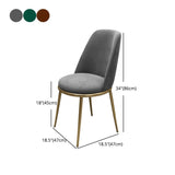 Glam Style Dining Room Chair Upholstered Dining Chair for Indoor Clearhalo 'Dining Chairs' 'Dining Tables & Seating' 'dining_chair' 'furn' 'furn_dining_chair' 'Furniture' 'furniture_dining_chair' 'Kitchen & Dining Furniture' 1200x1200_cf8213f4-ce4d-4539-bdc4-33225fc96f7e