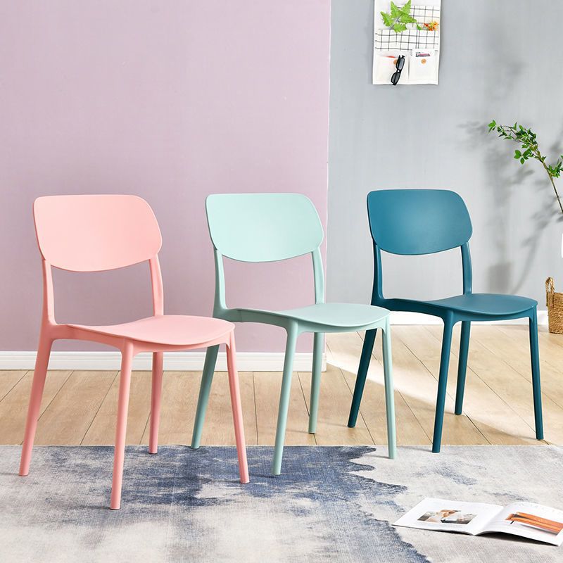 Scandinavian Open Back Dining Chairs Plastic Armless Dining Side Chair Clearhalo 'Dining Chairs' 'Dining Tables & Seating' 'dining_chair' 'furn' 'furn_dining_chair' 'Furniture' 'Kitchen & Dining Furniture' 1200x1200_cf83c0a3-e0be-4647-8d69-97a09092318d