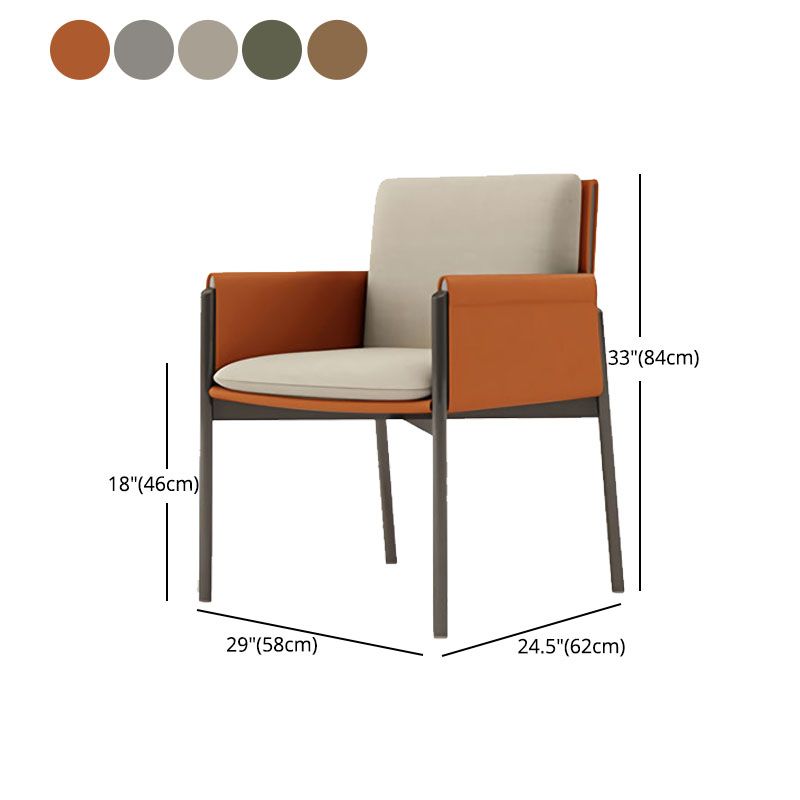 Gestoffeerde matte afwerking eetstoel designerstijl thuis stevige achterstoel stoel