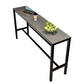 Stenen bar eettafel glam rectangle balk tafel met schroefvoetstuk voor woonkamer