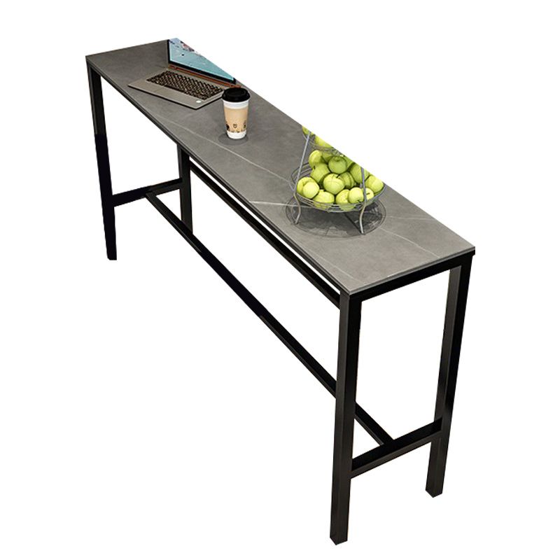 Stenen bar eettafel glam rectangle balk tafel met schroefvoetstuk voor woonkamer