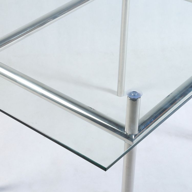 Contemporary Rectangular Dining Table Indoor Table with 4 Metal Legs Clearhalo ' dining_table' 'Dining Tables & Seating' 'Dining Tables' 'furn' 'furn_dining_table' 'Furniture' 'furniture_dining_table' 'Kitchen & Dining Furniture' 'kitchen&dining_furn' 'kitchen' 'kitchen_dining_table' 1200x1200_cf88bfe5-6511-446a-9e31-3d6f5968632d