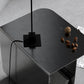 1 Shelf Industrial Night Table Metal Open Storage Nightstand ,15" Tall