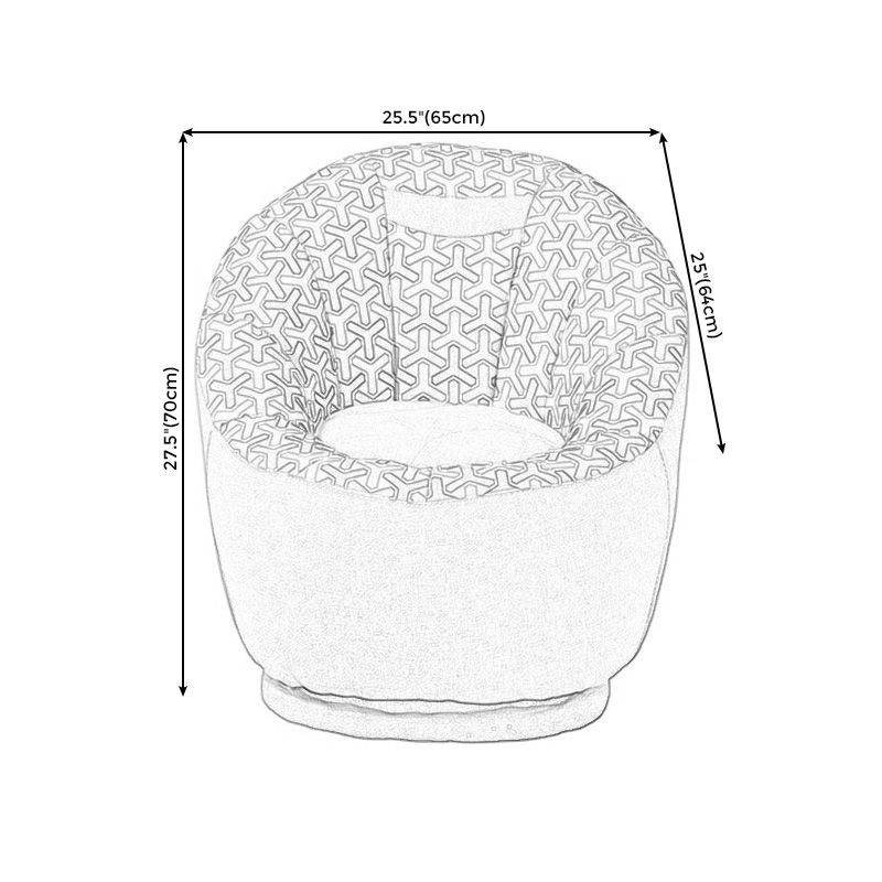 Chaise pivotante 25,5 "L x 25,1" W x 27,5 "H Armes incluses pour le salon