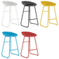Contemporary Iron Base Bar Stools Plastic Bucket Seat Barstool for Home