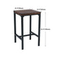 Modern Squared Bar Dining Table Indoor Wood Bar Height Table with Iron Base 42-Inch Top Clearhalo 'Bar Furniture' 'Bar Tables' 'bar_tables' 'furn' 'furn_bar_tables' 'Furniture' 'furniture_bar_tables' 'Kitchen & Dining Furniture' 1200x1200_cf8e43b4-d848-4515-aed6-d766bde1e710