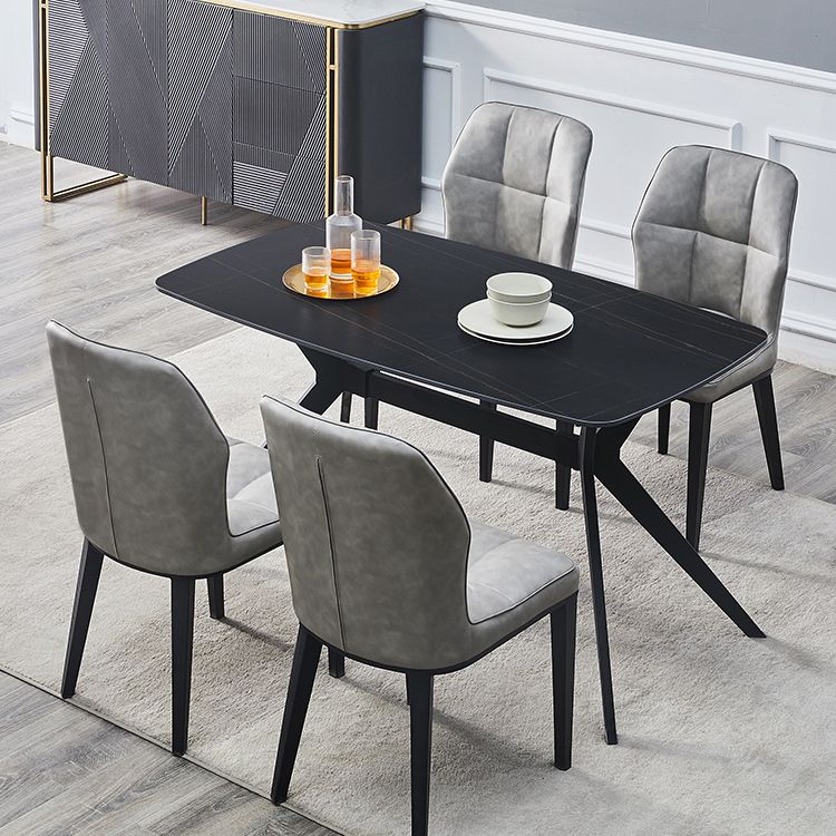 Contemporary Leather Dining Chairs Wingback Side Chair with Metal Legs for Restaurant Use Clearhalo ' kitchen&dining_furn' 'Dining Chairs' 'Dining Tables & Seating' 'dining_chair' 'furn' 'furn_dining_chair' 'Furniture' 'furniture_dining_chair' 'Kitchen & Dining Furniture' 'kitchen' 1200x1200_cf904958-a100-467c-8d77-8d30d3b8bf98