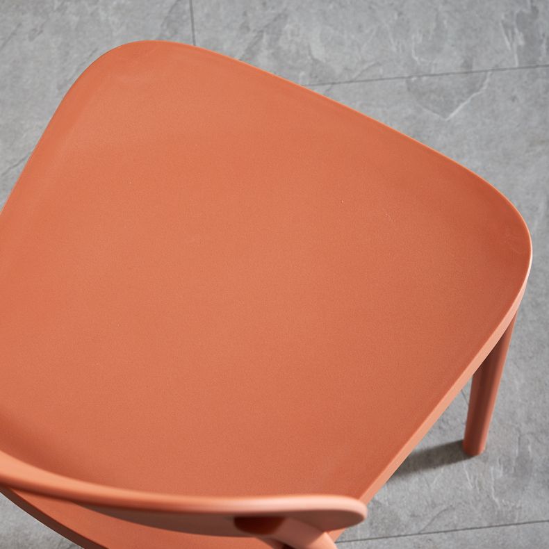 Scandinavian Plastic Armless Dining Chairs Stackable Open Back Side Chair (Set of 4) Clearhalo ' kitchen&dining_furn' 'Dining Chairs' 'Dining Tables & Seating' 'dining_chair' 'furn' 'furn_dining_chair' 'Furniture' 'furniture_dining_chair' 'Kitchen & Dining Furniture' 'kitchen' 1200x1200_cf910e39-723d-4b53-8e9c-8a3934a76a14