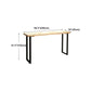 Modern Rectangle Bar Dining Table Wood Sled Bar Height Pub Table with Iron Base Clearhalo 'Bar Furniture' 'Bar Tables' 'bar_tables' 'furn' 'furn_bar_tables' 'Furniture' 'furniture_bar_tables' 'Kitchen & Dining Furniture' 1200x1200_cf91742e-ef13-4b58-88d4-6fd6d46ed3f8