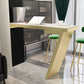 Mesa de bar de estilo moderno Escritorio de bar de bistró de piedra rectangular