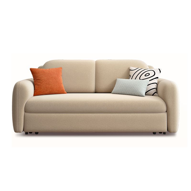 Canapé-lit en velours beige 31,49 "canapé-lit scandinave de largeur avec rembourrage