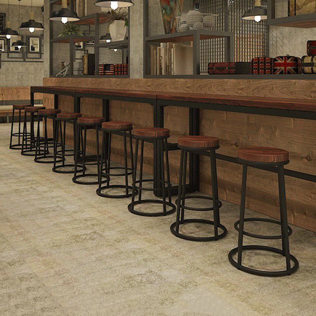 Industrial Armless Backless Counter Stool Iron Cashier Bar Stool with Seat and Pedal Clearhalo 'Bar Furniture' 'Bar Stools' 'bar_stools' 'furn' 'furn_bar_stools' 'Furniture' 'furniture_bar_stools' 'Kitchen & Dining Furniture' 1200x1200_cf9349fa-d976-46d4-806f-313d5f1b3eae