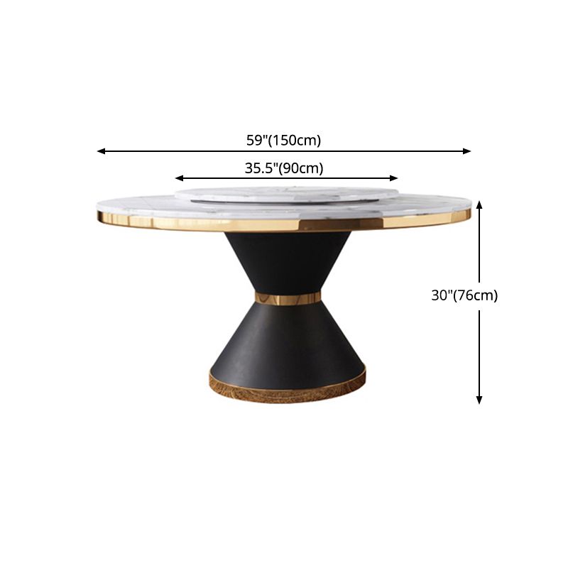 Glam 1/4/5/7/9 Pieces Dining Set Sintered Stone Dining Table Set for Home Use Clearhalo 'Dining Room Sets' 'Dining Tables & Seating' 'dining_room_set' 'furn' 'furn_dining_room_set' 'Furniture' 'furniture_dining_room_set' 'Kitchen & Dining Furniture' 'kitchen&dining_furn' 'kitchen' 1200x1200_cf945969-d3bb-4ec9-a861-cec01919826a