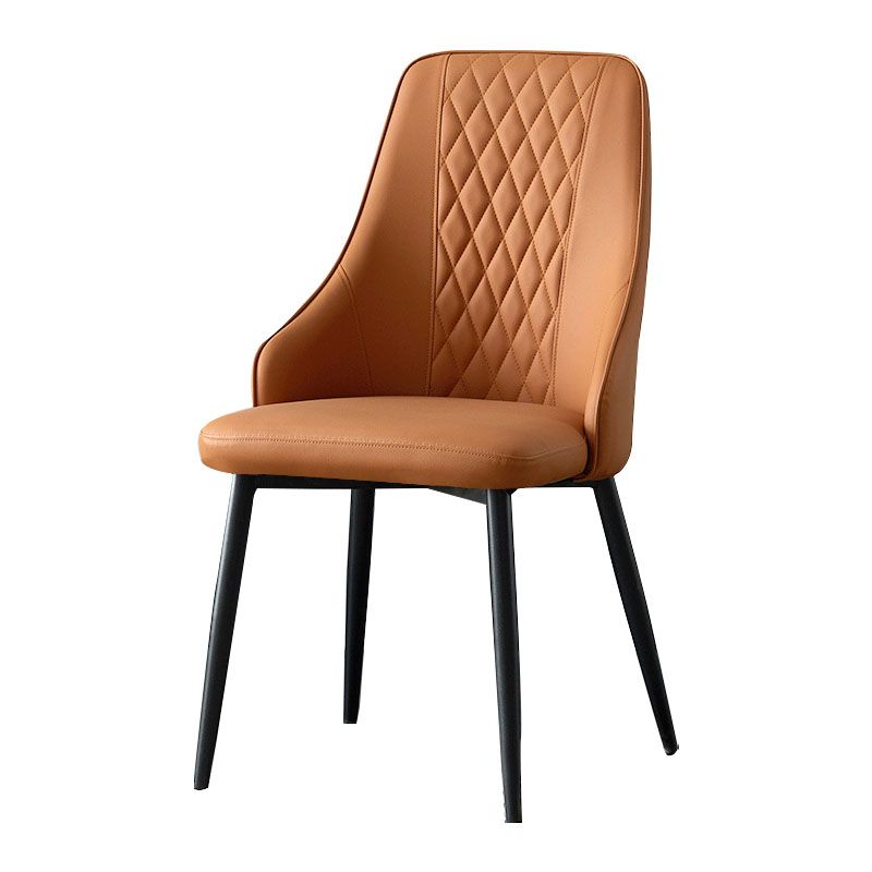 Modern Dining Parsons Chair Armless Chair with Metal Legs for Kitchen Clearhalo 'Dining Chairs' 'Dining Tables & Seating' 'dining_chair' 'furn' 'furn_dining_chair' 'Furniture' 'furniture_dining_chair' 'Kitchen & Dining Furniture' 1200x1200_cf94c30a-81d5-4bc3-bf5e-82f5448ffeba