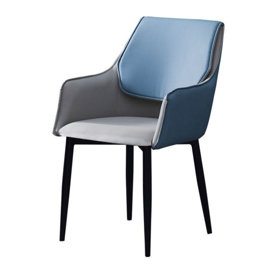 Indoor Contemporary Arm Chair Solid Back Metal Upholstered Dining Room Chair Clearhalo ' kitchen&dining_furn' 'Dining Chairs' 'Dining Tables & Seating' 'dining_chair' 'furn' 'furn_dining_chair' 'Furniture' 'furniture_dining_chair' 'Kitchen & Dining Furniture' 'kitchen' 1200x1200_cf952bbe-9863-444c-8c77-69b213dd0535