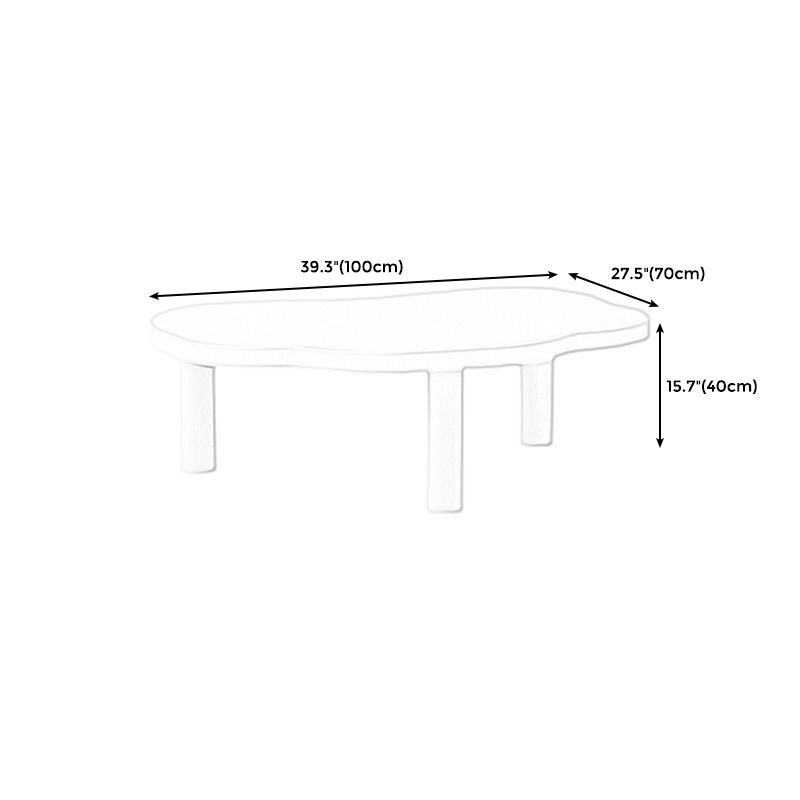 Modern Wood 3/4 Legs Cocktail Table Free Form Coffee Table in Natural Clearhalo 'Coffee & Accent Tables' 'Coffee Tables' 'coffee_tables' 'furn' 'furn_coffee_tables' 'Furniture' 'furniture_coffee_tables' 'Living Room Furniture' 1200x1200_cf95a7c7-9bb4-453a-8a1d-59ce42ada11f