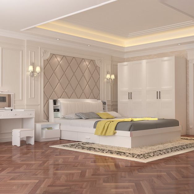 Modern Wardrobe Armoire Engineer Wood Armoire with Door for Bedroom Clearhalo 'Armoires & Wardrobes' 'armoires_wardrobes' 'Bedroom Furniture' 'furn' 'furn_armoires_wardrobes' 'Furniture' 1200x1200_cf9625e6-0ec8-41b0-8c2a-a3dbf82ca055