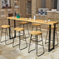 Modern Counter Height Pub Set 1/2/4/7 Pcs Solid Wood Top Bar Table and Bar Stools Clearhalo 'Bar Furniture' 'furn' 'furn_home_bar_bar_sets' 'Furniture' 'Home Bars & Bar Sets' 'home_bar_bar_sets' 'Kitchen & Dining Furniture' 1200x1200_cf96d73f-b65b-4c98-a6b2-d627bed89035