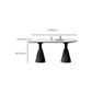 Contemporary Dining Room Dinner Table Oval Double Pedestal Dining Table