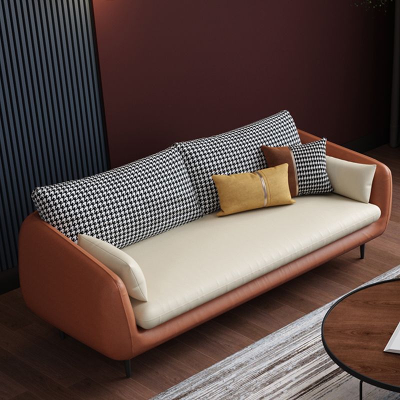 80.00"H Black Technology Cloth Sponge Cushion Modern Square Arm Sofa Clearhalo 'furn' 'furn_sofas' 'Furniture' 'furniture_sofas' 'kitchen' 'kitchen_sofas' 'Living Room Furniture' 'Sofa' 'sofas' 1200x1200_cf97b506-cf0c-4b79-91a5-d4da6ac85388