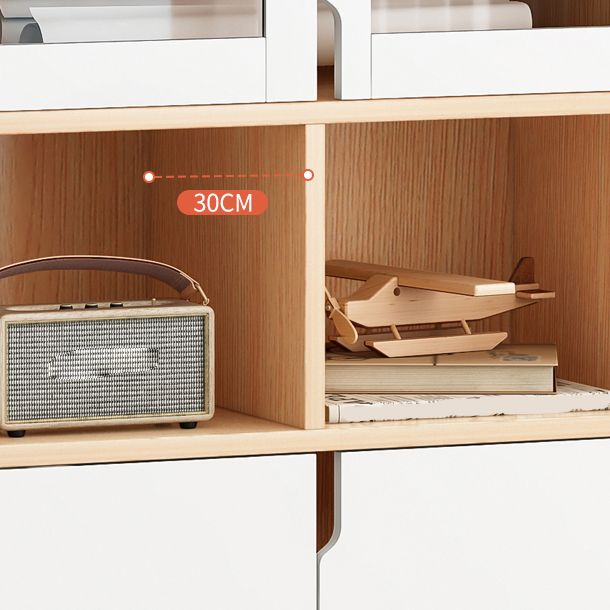 Wooden Standard Bookcase 12" D with Doors Closed Back Vertical Bookshelf Clearhalo 'Bookcases' 'furn' 'furn_bookcases' 'Furniture' 'Office Furniture' 1200x1200_cf97c0e2-d7b4-4648-a4a0-dd73abc3feb1