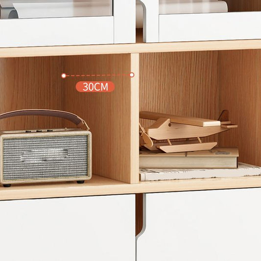 Wooden Standard Bookcase 12" D with Doors Closed Back Vertical Bookshelf Clearhalo 'Bookcases' 'furn' 'furn_bookcases' 'Furniture' 'Office Furniture' 1200x1200_cf97c0e2-d7b4-4648-a4a0-dd73abc3feb1