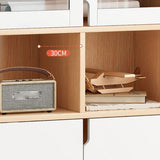 Wooden Standard Bookcase 12" D with Doors Closed Back Vertical Bookshelf Clearhalo 'Bookcases' 'furn' 'furn_bookcases' 'Furniture' 'Office Furniture' 1200x1200_cf97c0e2-d7b4-4648-a4a0-dd73abc3feb1