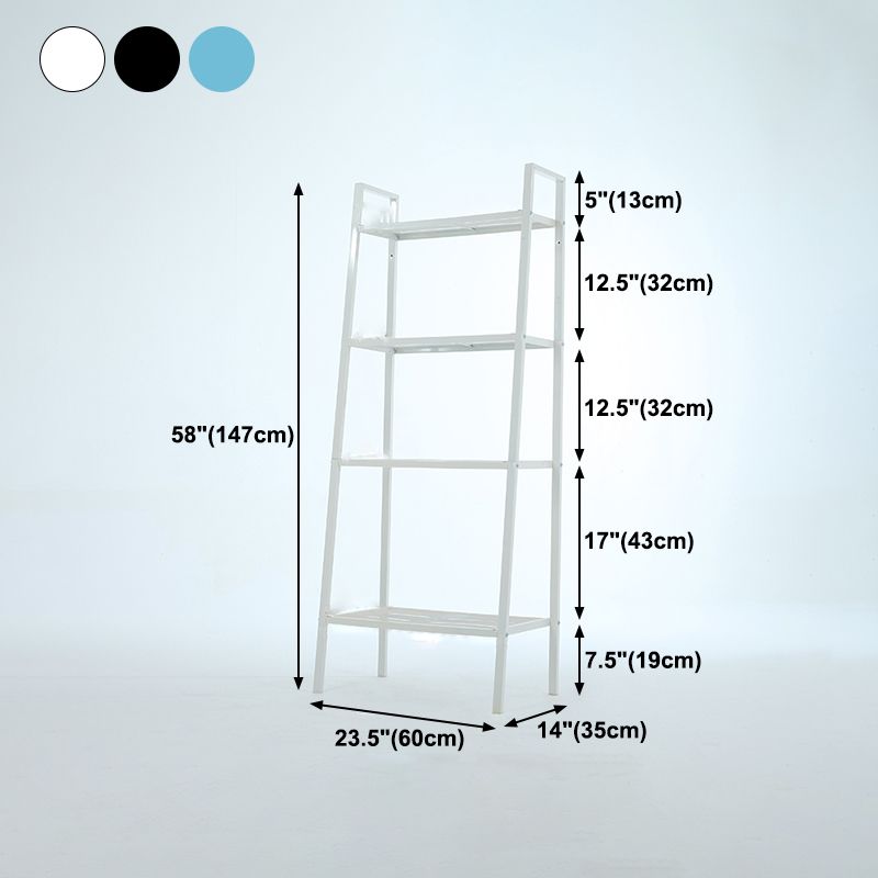 Scandinavian Open Ladder Bookshelf Metal Bookcase for Living Room Clearhalo 'Bookcases' 'furn' 'furn_bookcases' 'Furniture' 'furniture_bookcases' 'Office Furniture' 1200x1200_cf9808ef-aec5-45fe-aa97-f2bed7afe35d