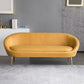 Faux Leather Sofa Mid Century Modern 30.31" High Curved Sofa Clearhalo 'furn' 'furn_sofas' 'Furniture' 'furniture_sofas' 'kitchen' 'kitchen_sofas' 'Living Room Furniture' 'Sofa' 'sofas' 1200x1200_cf99cb34-97ff-4f46-980e-9f4d6a5d4f87