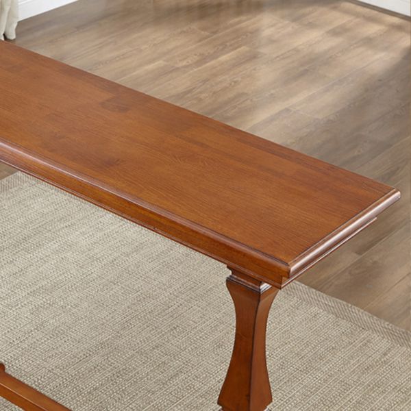 Modern Brown Wood Counter Table with Rectangle Table Top Trestle Table - 42" H Clearhalo 'Bar Furniture' 'Bar Tables' 'bar_tables' 'furn' 'furn_bar_tables' 'Furniture' 'furniture_bar_tables' 'Kitchen & Dining Furniture' 1200x1200_cf9a0f29-c67c-4167-9a68-eb9f91d50f16