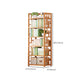 Natural Floor Bookshelf Contemporary Bamboo Shelf Bookcase for Study Room