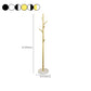 Contemporary Metal Hall Stand Free Standing with Hooks Coat Hanger