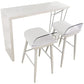 White Modern Style Rectangle Bar Table in Wood and Metal Milk Tea Shop Bar Table Clearhalo 'Bar Furniture' 'Bar Tables' 'bar_tables' 'furn' 'furn_bar_tables' 'Furniture' 'furniture_bar_tables' 'Kitchen & Dining Furniture' 1200x1200_cf9ce4fb-7598-4255-97a4-b5d5f5eed00e