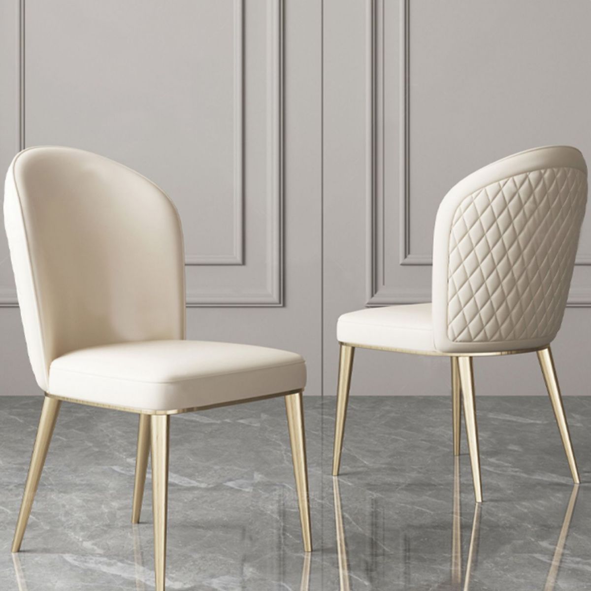 Parsons Armless Dining Chairs Glam Dining Side Chair for Home Clearhalo 'Dining Chairs' 'Dining Tables & Seating' 'dining_chair' 'furn' 'furn_dining_chair' 'Furniture' 'Kitchen & Dining Furniture' 1200x1200_cfa09e11-4617-484b-8f2f-1f48a3f32916