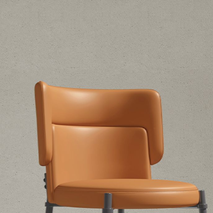 Sedia da pranzo con finta pelle e metallo contemporanea per sala da pranzo