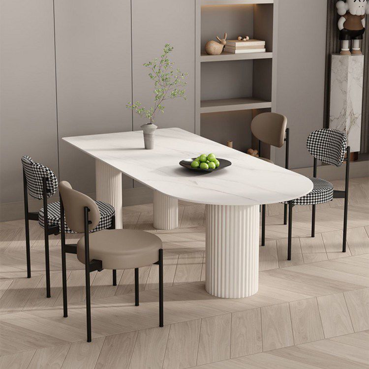 Contemporary Style Dining Table 3 Legs for Dining Room Kitchen Home Furniture