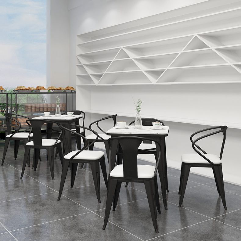 Black and White Dinette Set 1/2/3/5 Pieces Modern Stone Dining Table Set Clearhalo 'Dining Room Sets' 'Dining Tables & Seating' 'dining_room_set' 'furn' 'furn_dining_room_set' 'Furniture' 'Kitchen & Dining Furniture' 1200x1200_cfa35e13-9eb8-4c98-822f-da5c5471f5f3