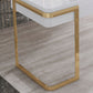 Escritorio con 1 cajón, escritorio de oficina rectangular Glam, madera artificial