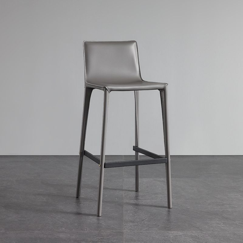 Modern Style Low Back Bar-stool Pu Leather Counter Bar Stool with Metal Legs Clearhalo 'Bar Furniture' 'Bar Stools' 'bar_stools' 'furn' 'furn_bar_stools' 'Furniture' 'Kitchen & Dining Furniture' 1200x1200_cfa4bba1-c423-47c5-bd9f-18683c5d9c88