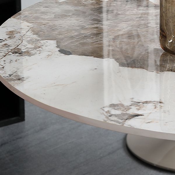Simplicity Round Dining Table Sintered Stone Table with Tulip Base for Dining Room Clearhalo ' dining_table' 'Dining Tables & Seating' 'Dining Tables' 'furn' 'furn_dining_table' 'Furniture' 'furniture_dining_table' 'Kitchen & Dining Furniture' 'kitchen&dining_furn' 'kitchen' 'kitchen_dining_table' 1200x1200_cfa5d08c-e82f-4f5a-ba12-40764ccf42ee
